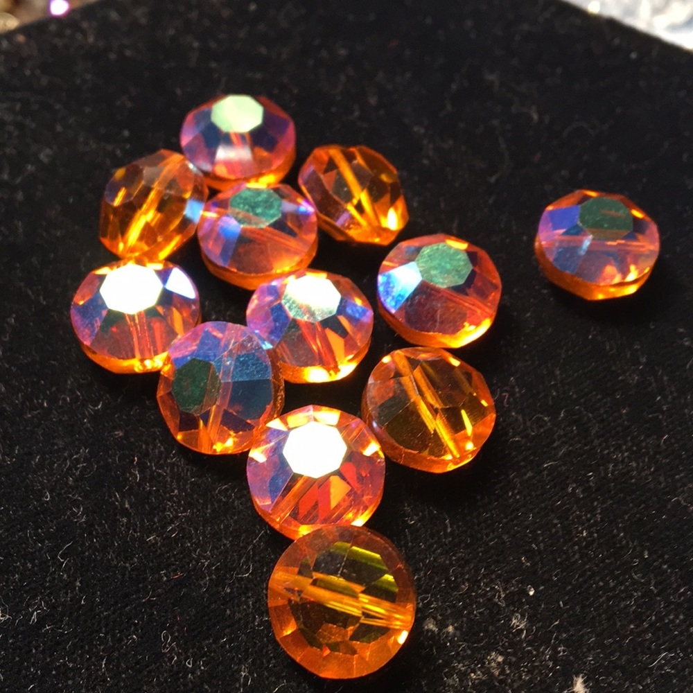 Beautiful orange crystal beads